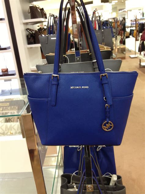 michael kors neoprene tote royal blue|michael kors purses blue.